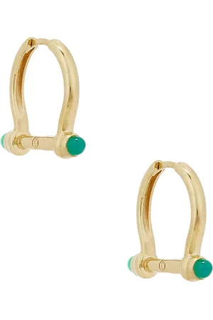 LOREN STEWART Pendientes barbell en color oro metálico talla all en - Metallic Gold. Talla all.