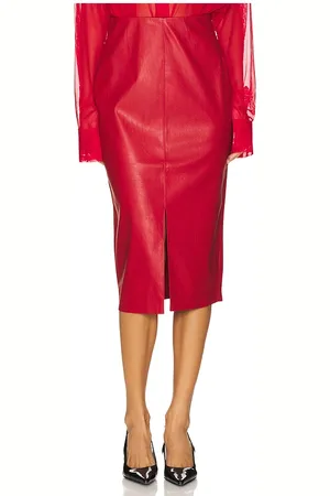 BROCHU WALKER Falda esme en color rojo talla L en - Red. Talla L (también en M, S, XS).