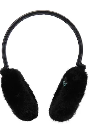 JOCELYN Orejeras faux mink & leather en color talla all en - Black. Talla all.