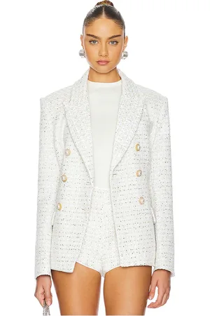 Camila Coelho Annika blazer en color ivory talla S en - Ivory. Talla S (también en XL).