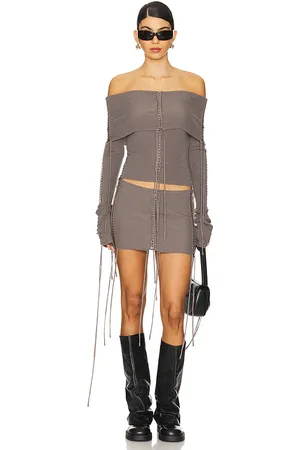 Jaded London Top de punto con cordones y dobladillo extreme en color talla L en - . Talla L (también en XL).