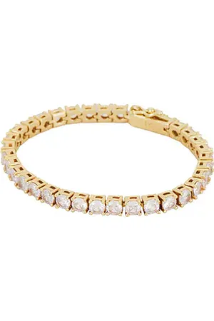 MIRANDA FRYE Brazalete tenis audrey en color oro metálico talla all en - Metallic Gold. Talla all.