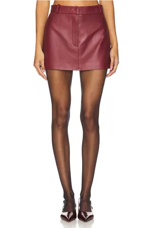 AEXAE Minifalda cuero en color burgundy talla S en - Burgundy. Talla S (también en XS, XXS).