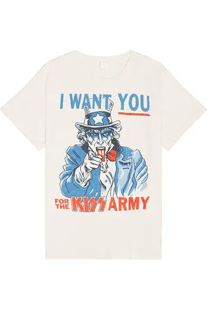 Madeworn Camiseta kiss army en color blanco talla L en - White. Talla L (también en M).