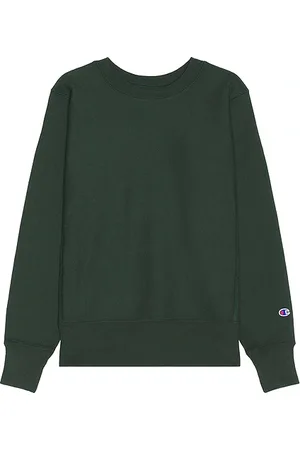 Champion Sudadero cuello redondo usa reverse weave en color talla L en - Dark Green. Talla L (también en M, XL/1X).