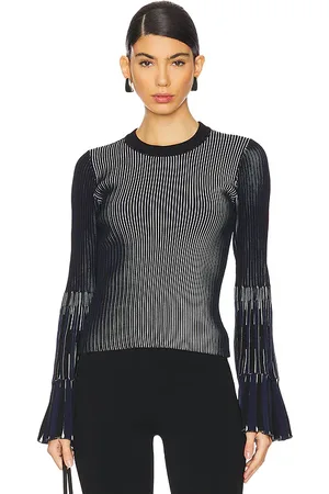 Simkhai Top manga larga aris en color azul marino talla M en - Navy. Talla M (también en S, XS).