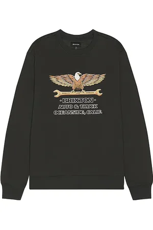 Brixton Sudadera repair en color charcoal talla L en - Charcoal. Talla L (también en S).