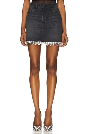 GOOD AMERICAN Falda alineada en color negro talla 14 en - Black. Talla 14 (también en 16, 2).