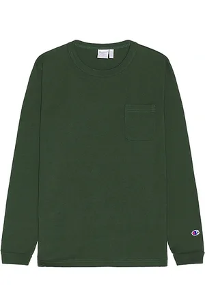 Champion Camiseta de manga larga con bolsillo usa en color verde talla L en - Green. Talla L (también en M, S, XL/1X).