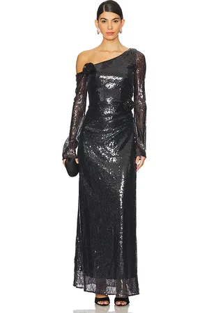 LPA Vestido largo aniella en color talla M en - Black. Talla M (también en S, XS, XXS).