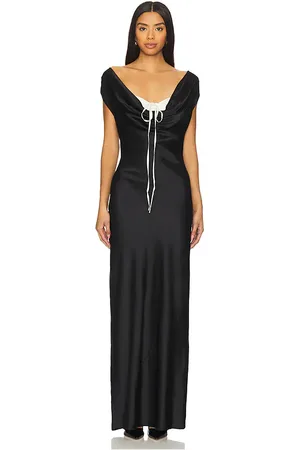 LPA Vestido largo elora en color negro, blanco talla M en - Black,White. Talla M (también en S, XS, XXS).