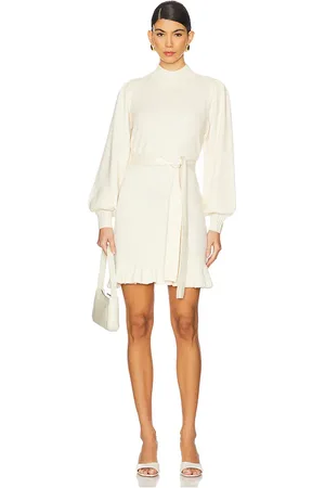 Paige Vestido julita en color crema talla L en - Cream. Talla L (también en M, S).