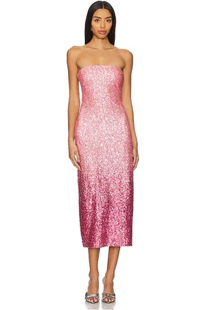 LOVESHACKFANCY Vestido stasia en color rosado talla 10 en - Pink. Talla 10 (también en 12, 4, 6, 8).
