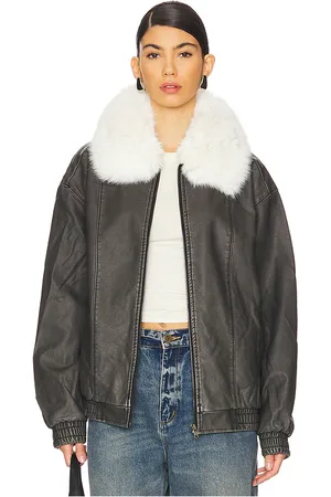 Show Me Your Mumu Chaqueta motor city en color charcoal talla L en - Charcoal. Talla L (también en M, S