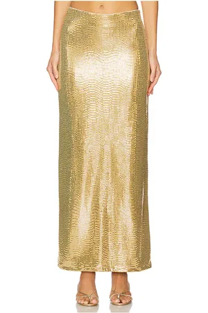 Show Me Your Mumu Falda saturday en color oro metálico talla M en - Metallic Gold. Talla M (también en S, XL, XS)
