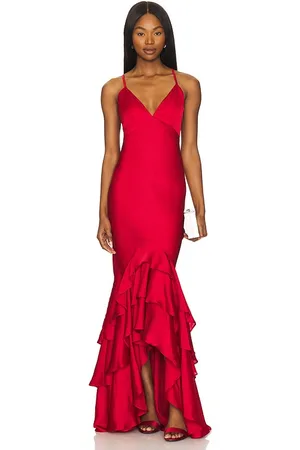 Lovers And Friends Vestido largo cleo en color talla M en - Red. Talla M (también en XL).