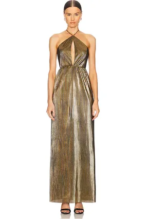 House of Harlow Vestido largo notte en color oro metálico talla M en - Metallic Gold. Talla M (también en S).