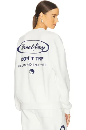Free & Easy Sudadera en color blanco talla L en - White. Talla L (también en M, S, XL/1X).