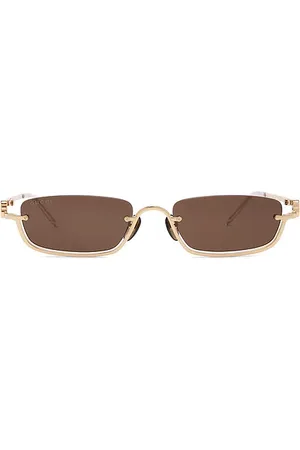 Gucci Gafas de sol en color marrón talla all en Dorado & Marrón - Brown. Talla all.