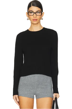 Guest In Residence Guest en residence shrunken crew cashmere top en color talla L en - Black. Talla L (también en XL).