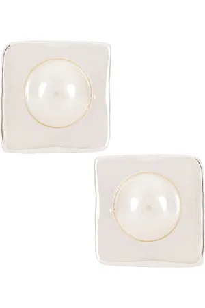 Retrofete Pendientes de perla nikki en color plateado metálico talla all en - Metallic Silver. Talla all.