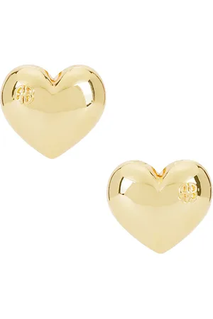 ANINE BING Pendientes heart en color oro metálico talla all en - Metallic Gold. Talla all.