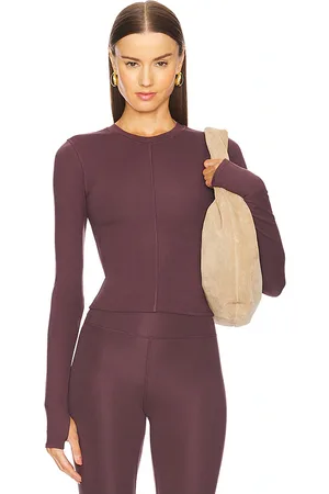 WellBeing + BeingWell Bruna long sleeve top en color vino talla XL en - Wine. Talla XL (también en XXS).