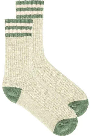 Free People Calcetines de rayas acogedores jackson en color talla all en - Sage. Talla all.