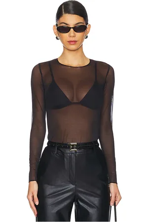 Commando Camiseta manga larga chic mesh en color talla L/XL en - Black. Talla L/XL (también en M/L).