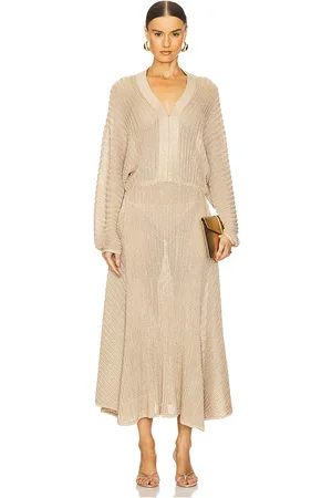ALEXIS Vestido heida en color oro metálico talla M en - Metallic Gold. Talla M (también en S).