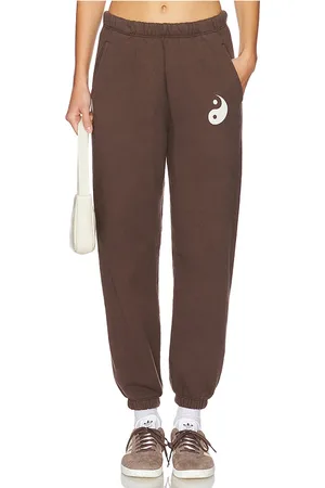Spiritual Gangster Pantalón deportivo yin yang sol en color marrón talla M en - Brown. Talla M (también en S, XS).