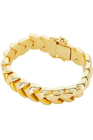 ANINE BING Brazalete de cadena layered heart en color oro metálico talla all en - Metallic Gold. Talla all.