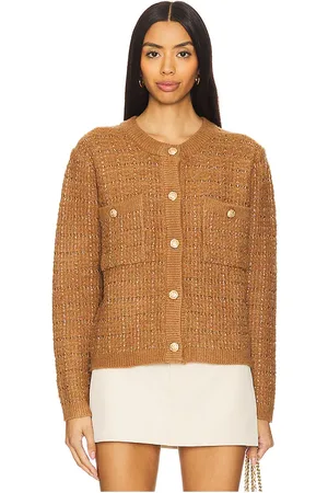 LINE & DOT Cárdigan alexa en color marrón talla M en - Brown. Talla M (también en S, XS).
