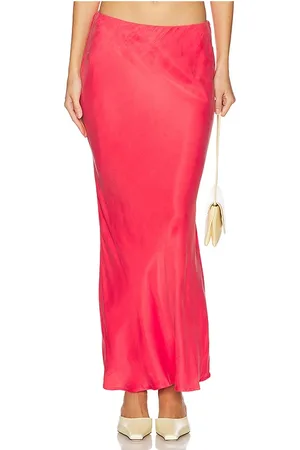 For Love & Lemons Falda maxi lena en color talla L en - Red. Talla L (también en M, S, XS).
