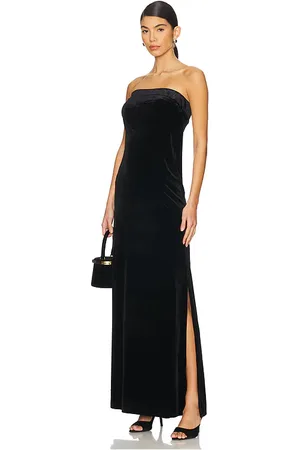 Norma Kamali Vestido ajustado strapless con abertura lateral en color talla L en - Black. Talla L (también en M, S, XL, XS, X
