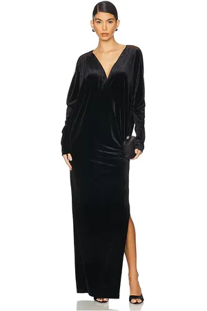 Norma Kamali Vestido largo envolvente dolman en color talla M en - Black. Talla M (también en S).