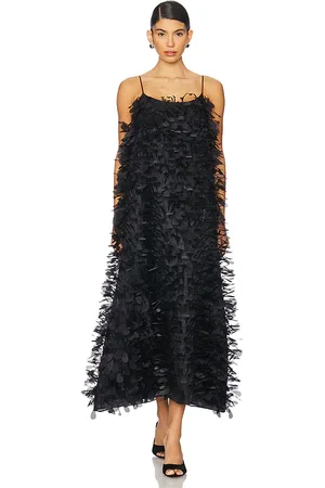 SELEZZA Vestido midi ariadne en color negro talla M en - Black. Talla M (también en XS).