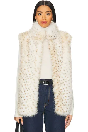 Generation Love Chaleco de piel sintética de leopardo mimi en color ivory talla L en - Ivory. Talla L (también en M, S, X