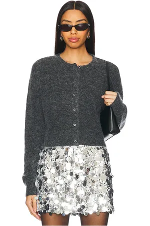 Gestuz Cárdigan debbie short en color gris talla L en - Grey. Talla L (también en M, S, XS).