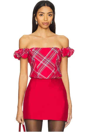 LOVESHACKFANCY Maryjane top en color rojo talla 0 en - Red. Talla 0 (también en 10, 12, 2, 4, 6, 8).
