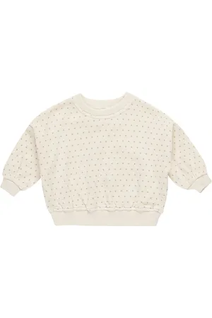 Quincy Mae Sudadera holgada de terciopelo en color crema talla 18-24M en - Cream. Talla 18-24M (también en 4-5yr).
