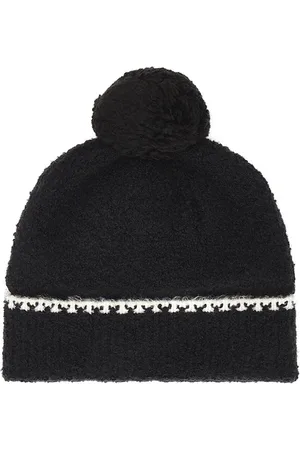 525 America Gorro con detalle de pompón arya en color negro talla all en - Black. Talla all.