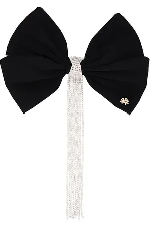 Lele Sadoughi Pasador de lazo kristina crystal en color negro talla all en - Black. Talla all.