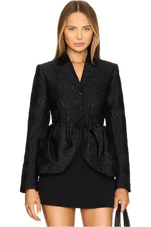 ROTATE Jacquard draped blazer en color talla 32 en - Black. Talla 32 (también en 34, 36).
