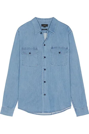 Vince Camisa en color azul talla L en - Blue. Talla L (también en M, S, XL/1X).
