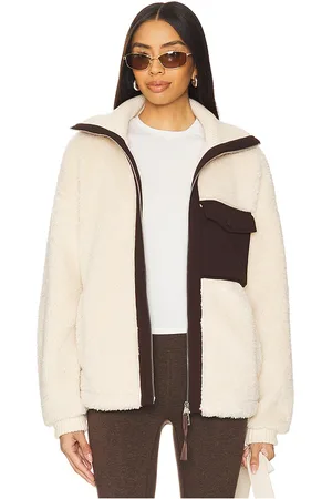 Varley Chaqueta lowell sherpa en color ivory talla L en - Ivory. Talla L (también en XL).