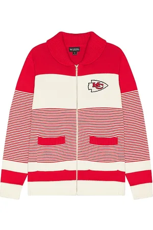 THE WILD COLLECTIVE Suéter con cremallera completa chiefs en color rojo talla S en - Red. Talla S (también en XL/1X).