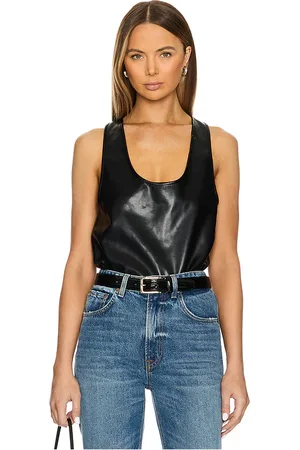 SER.O.YA Bodysuit de piel sintética nina en color talla L en - Black. Talla L (también en M, S, XS, XXS).