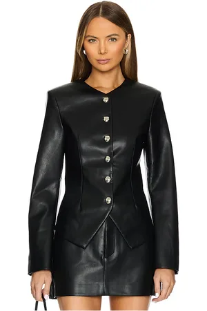 SER.O.YA Chaqueta cuero sintético gloria en color talla M en - Black. Talla M (también en S, XS).