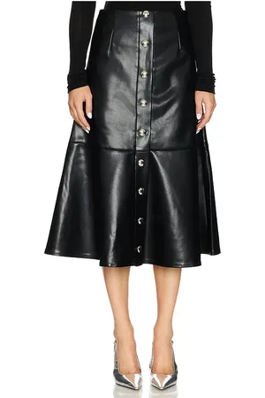 SER.O.YA Falda de piel sintética elin en color talla M en - Black. Talla M (también en XS).